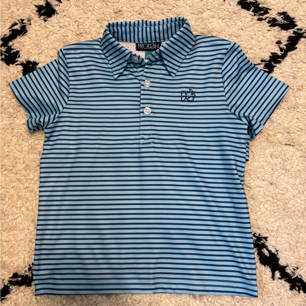 Prodoh Kids Polo Shirt with Blue Stripes